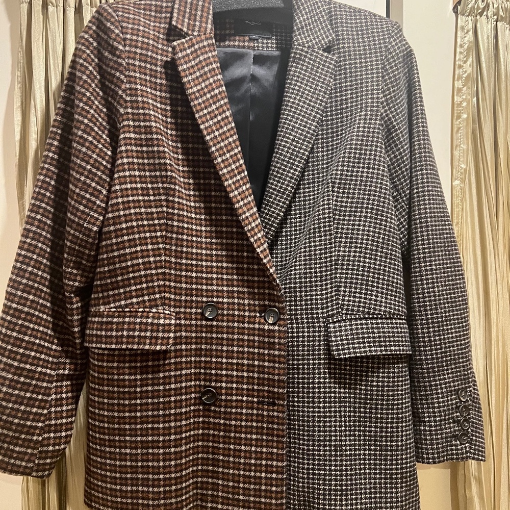 Rails Cody mixed mini check blazer
